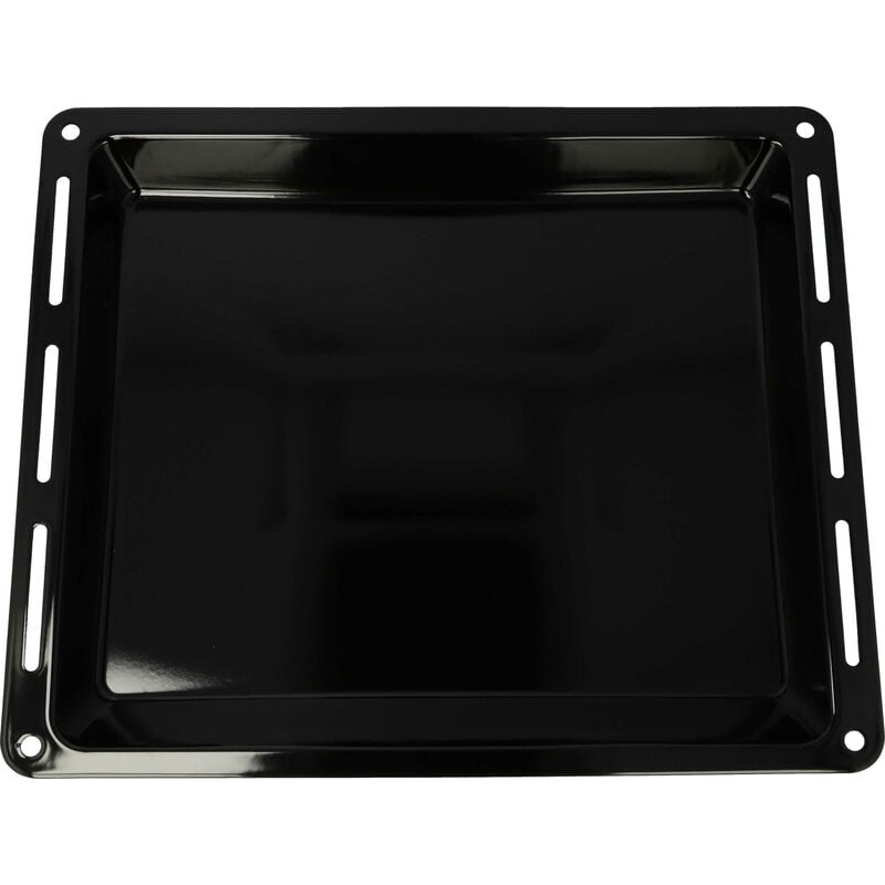 Plaque de four noire, émaillée, revêtement anti-adhérence compatible avec Whirlpool AKZ-Serie, AKZxxxx - 44,5 x 37,5 x 5 cm - Vhbw