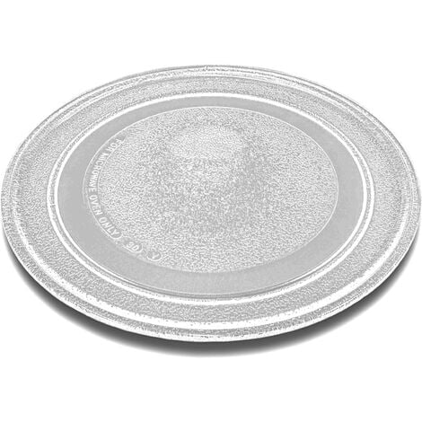 Plat en verre pour plateau tournant pour micro-ondes avec support, 245  mm/24,5 cm/9,65 pouces