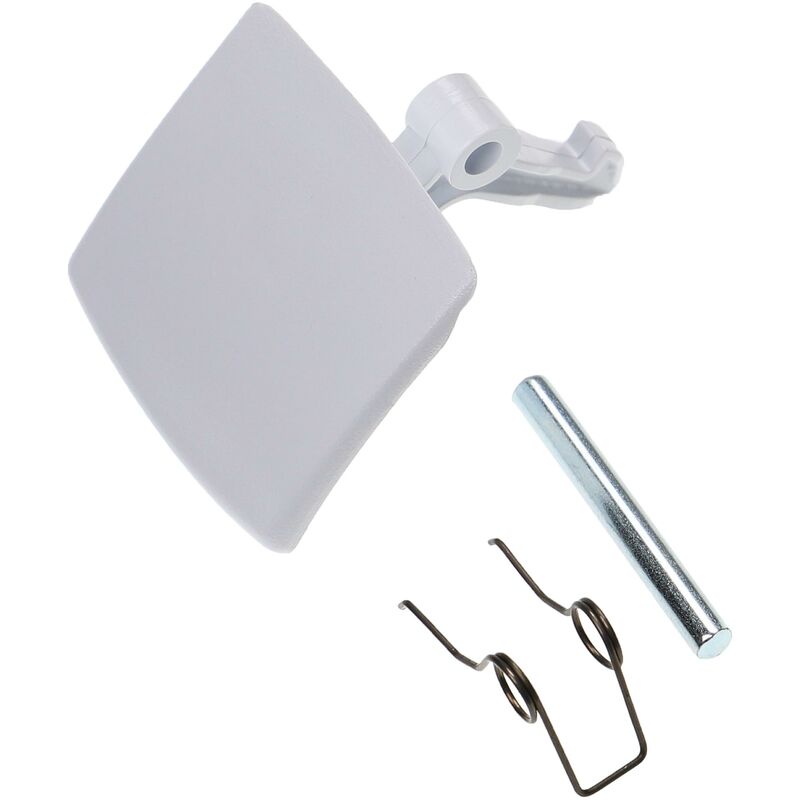Poignée de porte lave-linge - 56 x 53 x 50 mm - blanc - rectangulaire, compatible avec Bosch série WFB4, WFB4xxxxx, WFB4xxxxx/xx - Vhbw