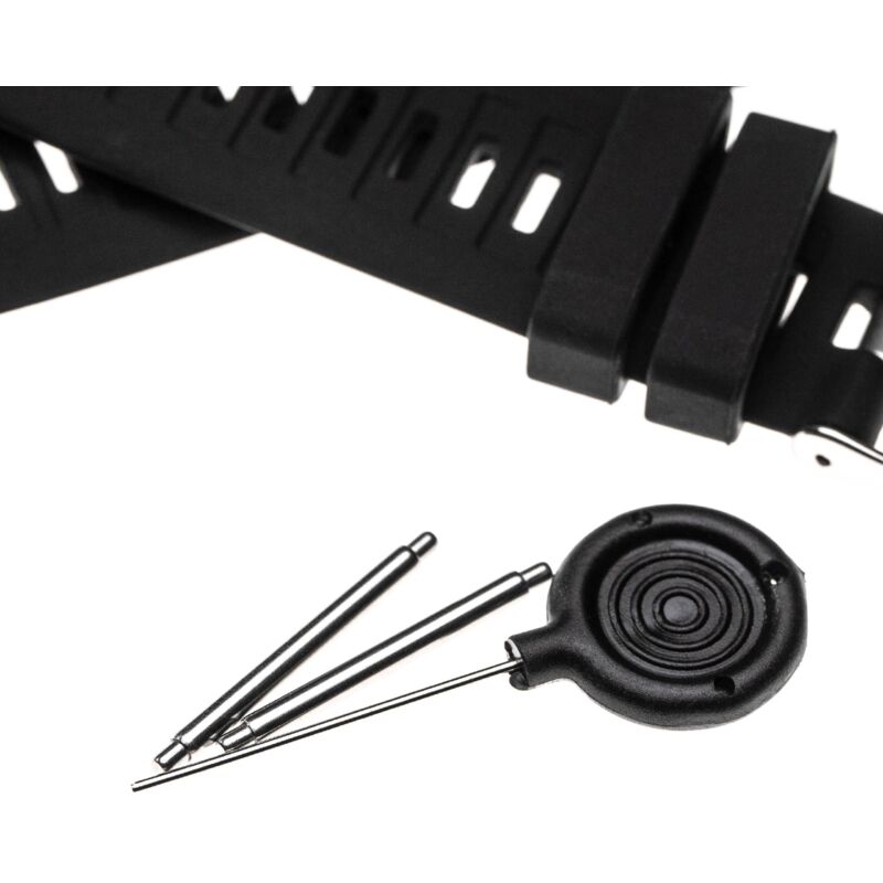 

pulsera 12,7 + 9,7 cm compatible con Garmin Instinct smart watch -silicona negro - Vhbw