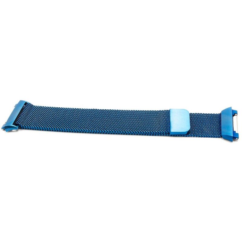 

Brazalete, correa compatible con Fitbit Ionic smartwatch - 23,5 cm acero inoxidable azul cierre magnético - Vhbw