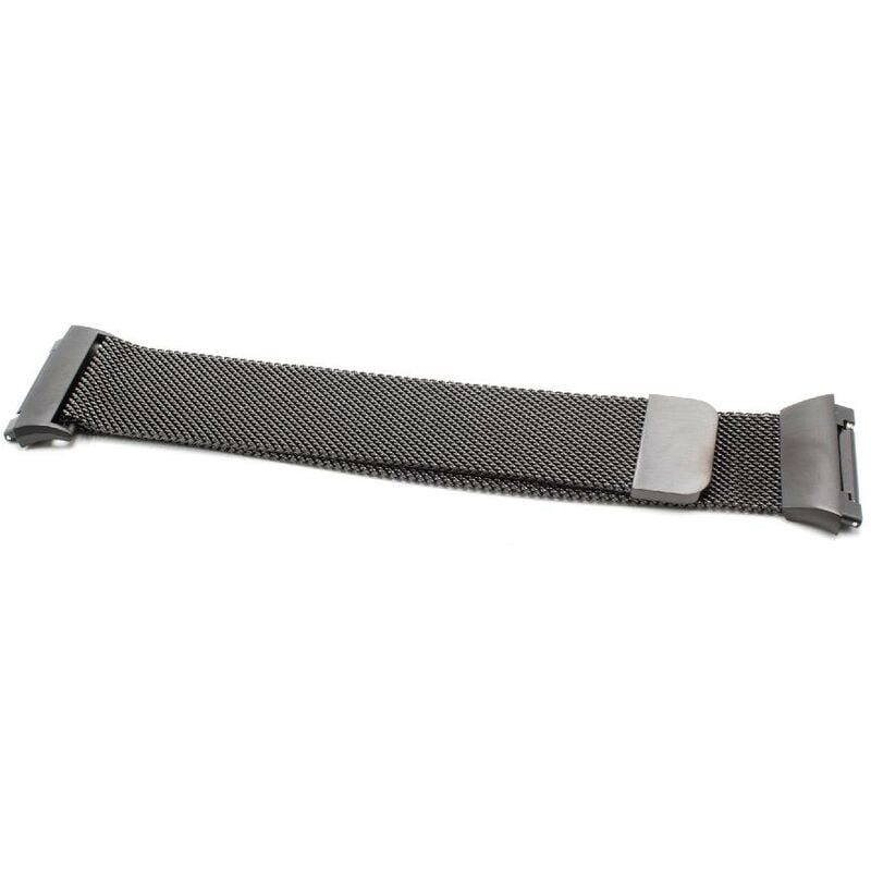 

Brazalete, correa compatible con Fitbit Ionic smartwatch - 23,5 cm acero inoxidable negro cierre magnético - Vhbw