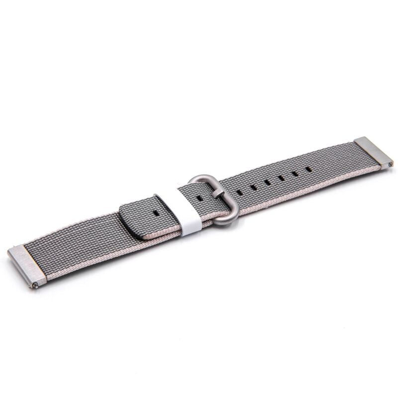 

Brazalete, correa compatible con Fossil Q Founder 2.0, Gazer smartwatch - 10.7cm + 8.3 cm nailon gris - Vhbw