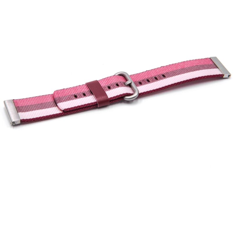 

pulsera compatible con Fossil Q Wander smart watch - 12.3cm + 8.5cm nailon violeta / fucsia / blanco - Vhbw