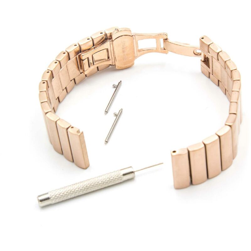 

Brazalete, correa compatible con Withings Steel Hr, 40mm smartwatch - 17,5 cm acero inoxidable oro rosa - Vhbw