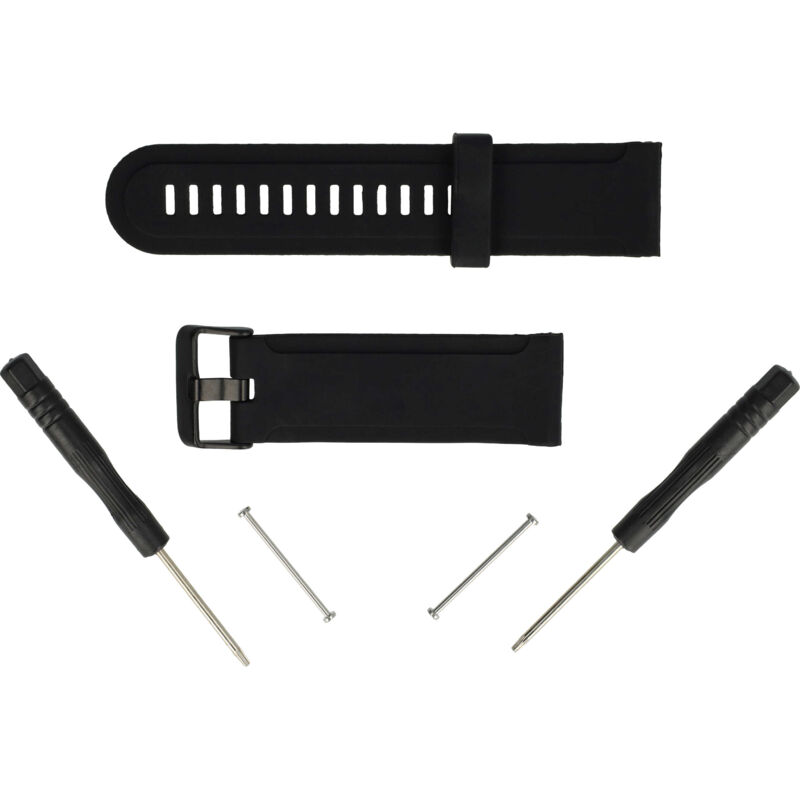 

vhbw Brazalete, correa L compatible con Suunto Core smartwatch - 12.5cm + 8.5 cm silicona negro