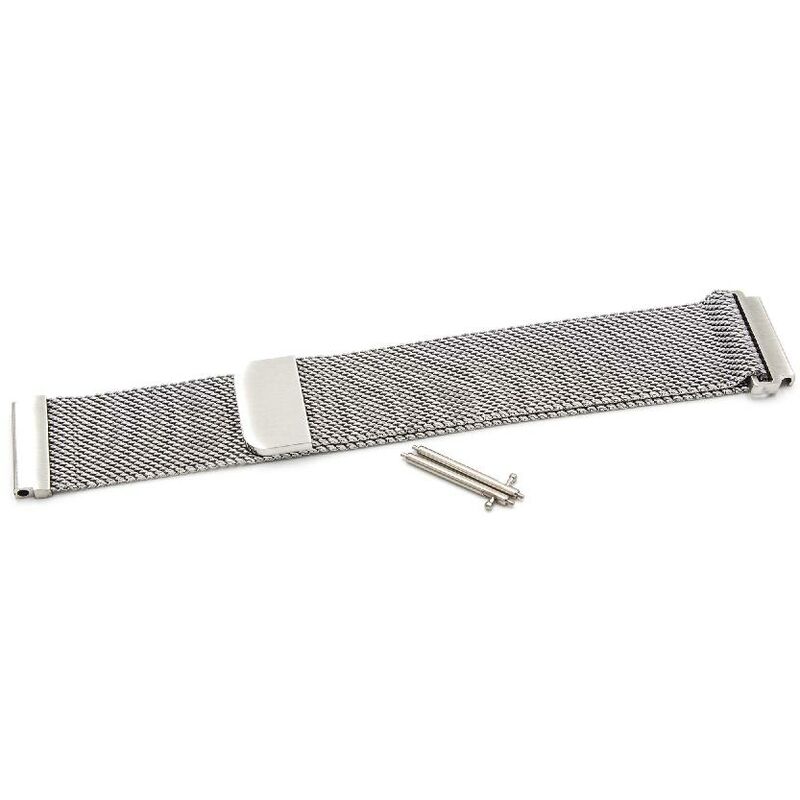 

Brazalete, correa compatible con Samsung Gear Sport SM-R600 smartwatch - 23 cm acero inoxidable plateado cierre magnético - Vhbw