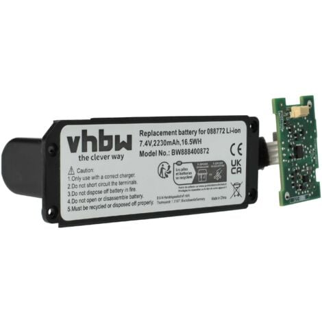 vhbw Replacement Battery compatible with Bose Soundlink Mini 2 Loudspeaker - Incl. Circuit Board (2,230mAh, 7.4V, Li-Ion)