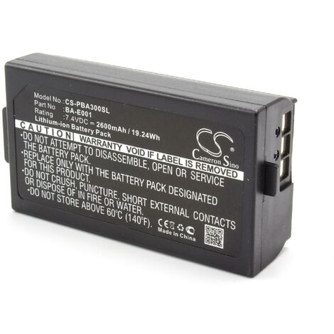 vhbw Replacement Battery compatible with Brother P-Touch PT-750TDI, PT-E300 Printer Copier Scanner Label Maker (2600mAh, 7.4V, Li-Ion)