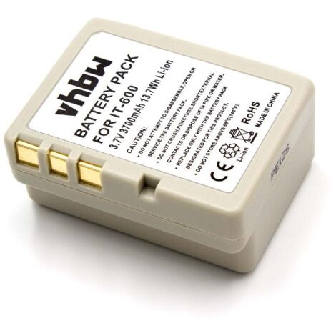 vhbw Replacement Battery compatible with Casio IT-G500 Barcode Scanner POS (3700 mAh, 3.7 V, Li-ion)