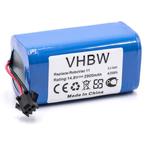 vhbw Replacement Battery compatible with Ecovacs Deebot U2, U2 Pro Vacuum Cleaner Home Cleaner (2900mAh, 14.8V, Li-Ion)