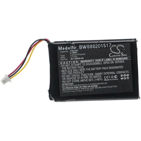 vhbw Replacement Battery compatible with Garmin DriveSmart 5, 50 LMT-D, 51 LMT-D EU, 55, 61 LMT-S GPS Navigation System Sat Nav (750mAh, 4.2V, Li-Ion)