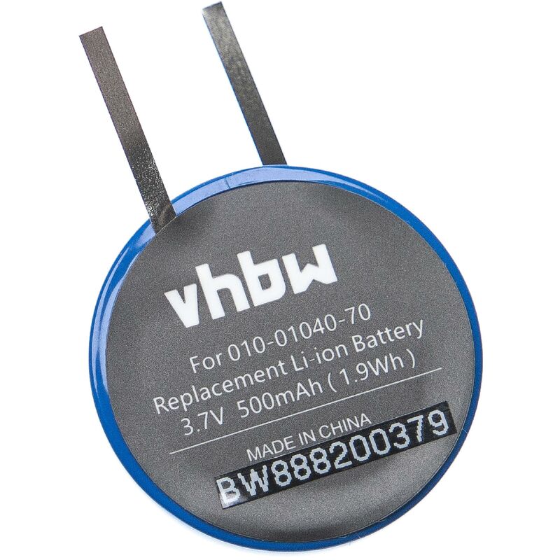 Vhbw - Replacement Battery compatible with Garmin Fenix 1, 2 Smartwatch Watch Fitness Bracelet (500mAh, 3.7V, Li-Ion)