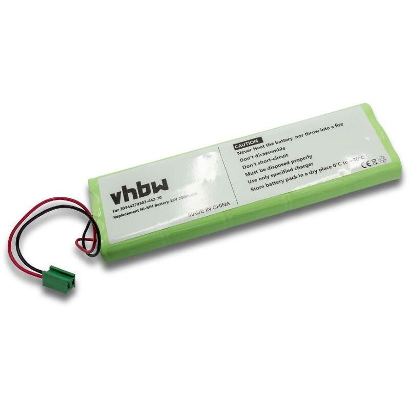 Replacement Battery compatible with ge Cardio Smart ekg, Cardiosmart Mac 1200 ecg Recorder Medical Equipment (2000 mAh, 18 v, NiMH) - Vhbw