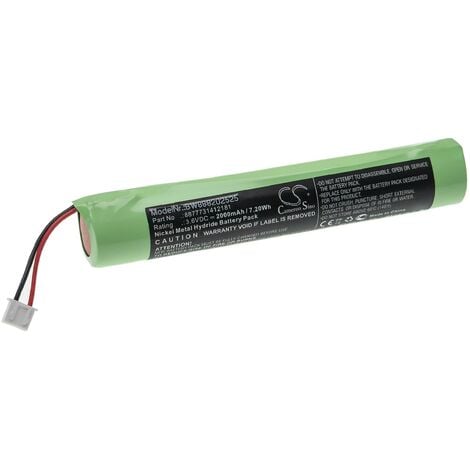 vhbw Replacement Battery compatible with Hurricane Spin Scrubber Vacuum Cleaner Home Cleaner (2000mAh, 3.6V, NiMH)