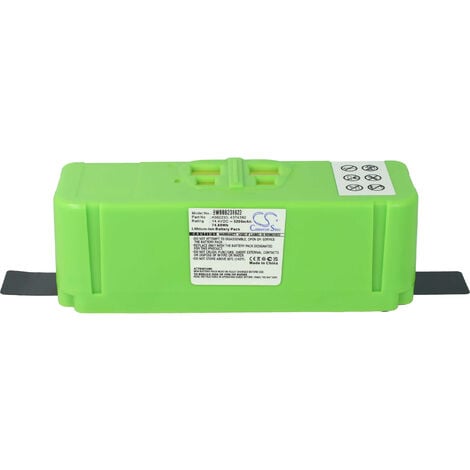 vhbw Replacement Battery compatible with iRobot Roomba 896, 960, 965, 980, 985 Vacuum Cleaner Home Cleaner (5200mAh, 14.4V, Li-Ion)