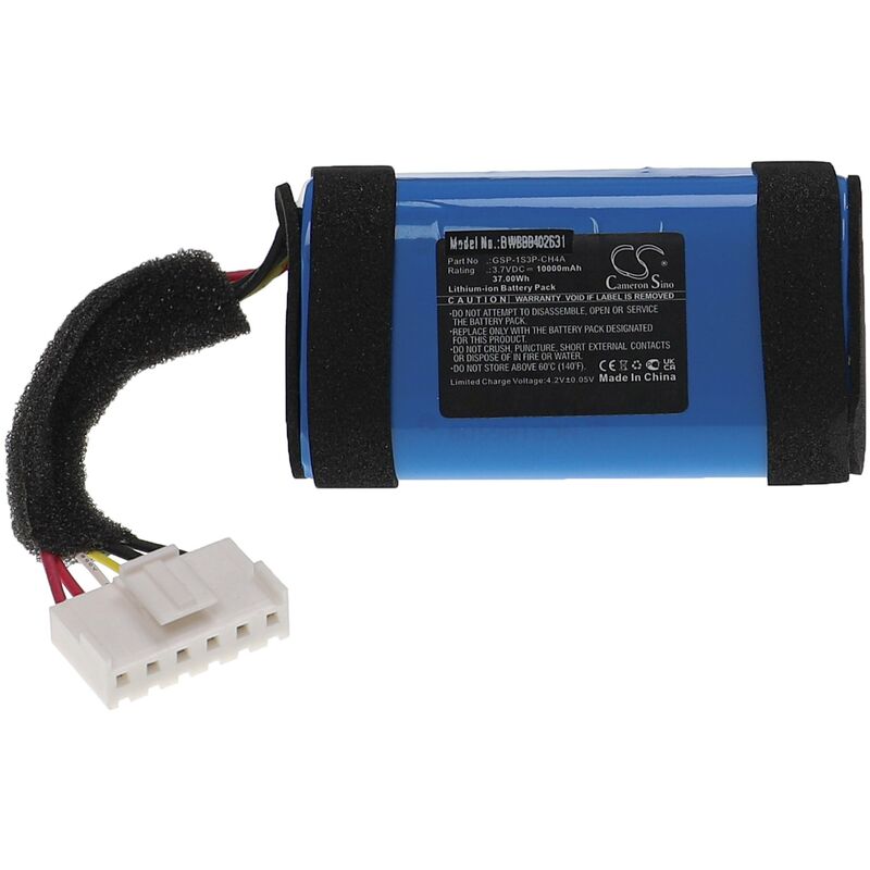 1x Battery compatible with jbl Charge 5 Loudspeaker (10000mAh, 3.7 v, Li-Ion) - Vhbw