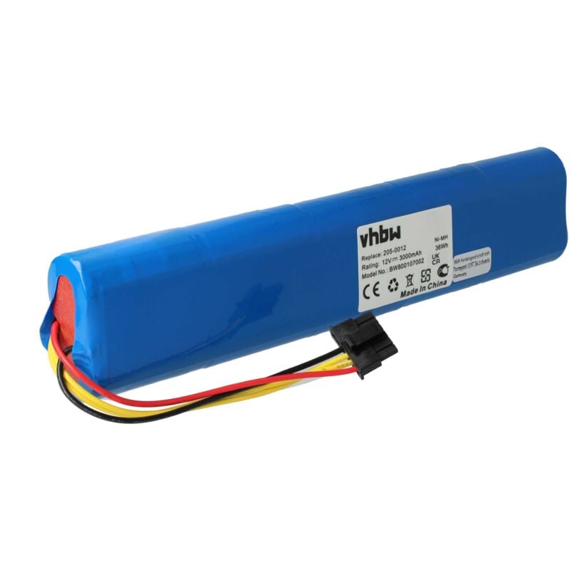 Vhbw - 1x Battery Replacement for Neato 205-0012, 945-0179, 945-0129, 945-0177, EBVB-141, 945-0123, NX2000SCx10 for Home Cleaner (3000mAh, 12 v, NiMH)