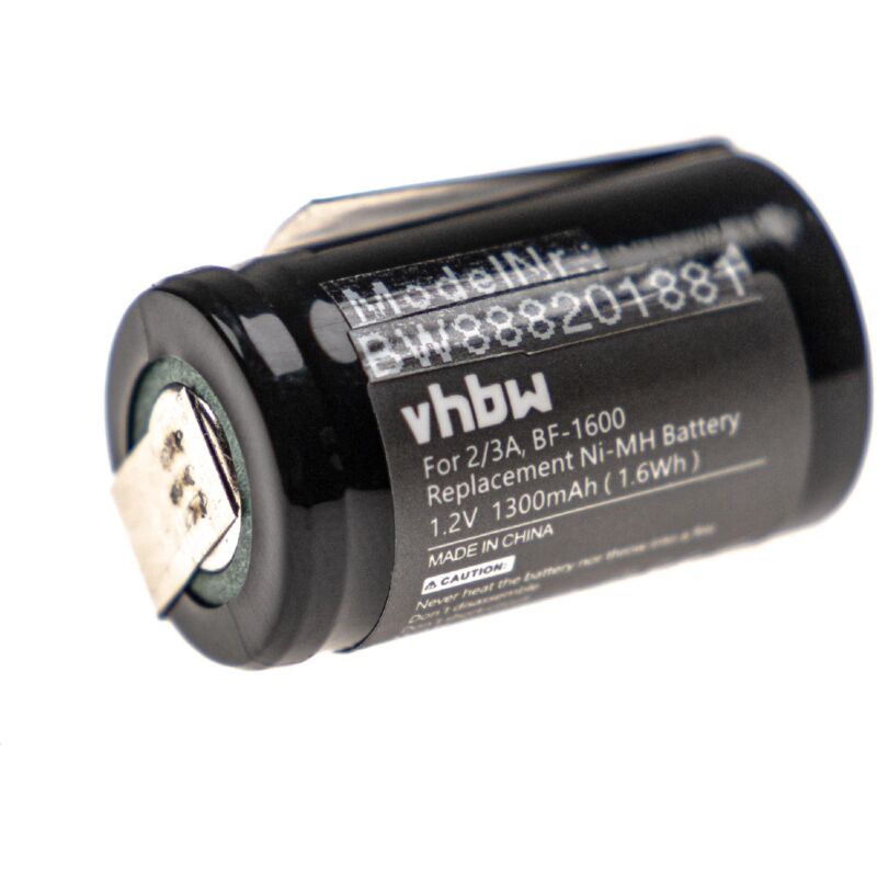 Vhbw - Replacement Battery compatible with Panasonic ER201, ER398 Electric Razor Hair Clippers (1300mAh, 1.2V, NiMH)