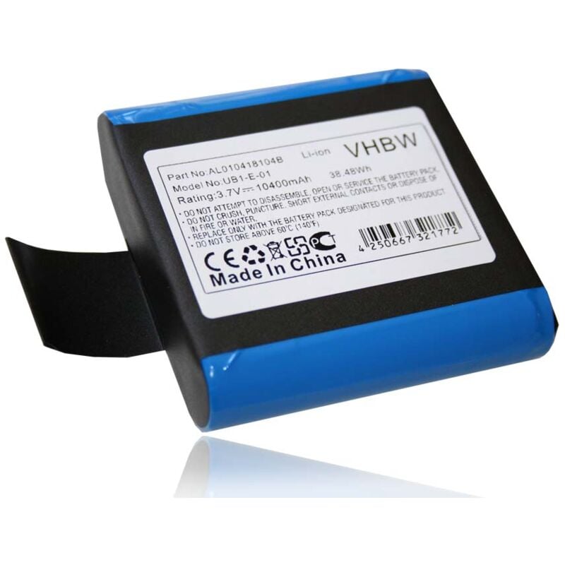 Vhbw - Battery compatible with Pure Jongo S3, S340b, S3X Digital Radio (10400mAh, 3.7 v, Li-ion)
