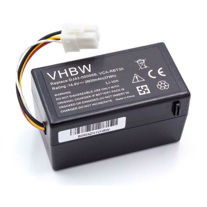 Replacement Battery compatible with Samsung Navibot SR8930, VCR8930 Home Cleaner (2600mAh, 14.4 v, Li-ion) - Vhbw