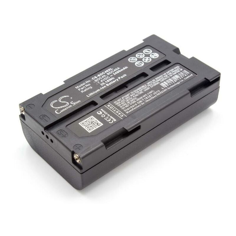 Replacement Battery compatible with Sokkia SDL30M Digital Level, SDL50, SDL50 Digital Level, SET200 Measuring Devices (3400mAh, 7.4V, Li-Ion) - Vhbw