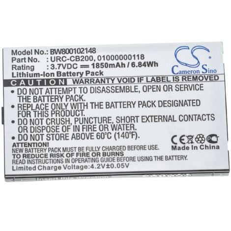 vhbw Replacement Battery compatible with Sonos Controller CB200, CR200, 200 Remote Control (2000mAh, 3.7 V, Li-ion)