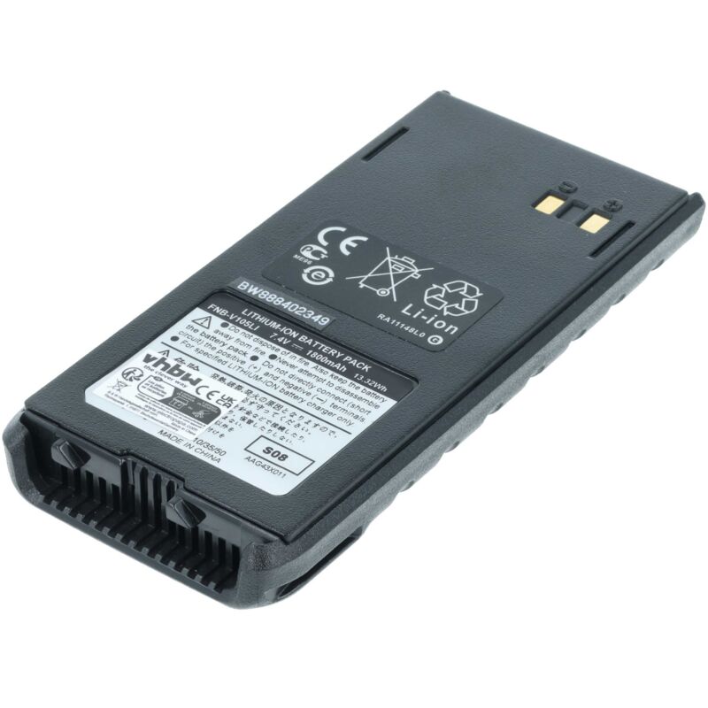vhbw Battery compatible with Vertex HX380, HX280S, HX280E, HX280 Radio, Walkie-Talkie (1800 mAh, 7.4 V, Li-Ion)