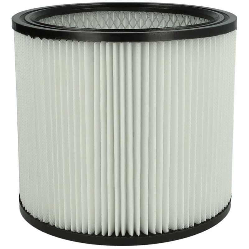 1x Cartridge Filter compatible with ShopVac Pro 30 pw, 1300 Inox, 1300, 30, Super 30 Vacuum Cleaner - Black White - Vhbw