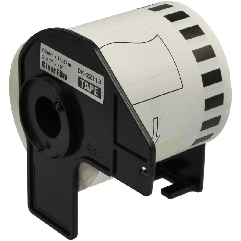 vhbw Rouleau d'étiquettes 62mm x 15,24m compatible avec Brother P-Touch QL 600, QL 600 B, QL 600 G, QL 600 R imprimante d'étiquettes - Autocollant