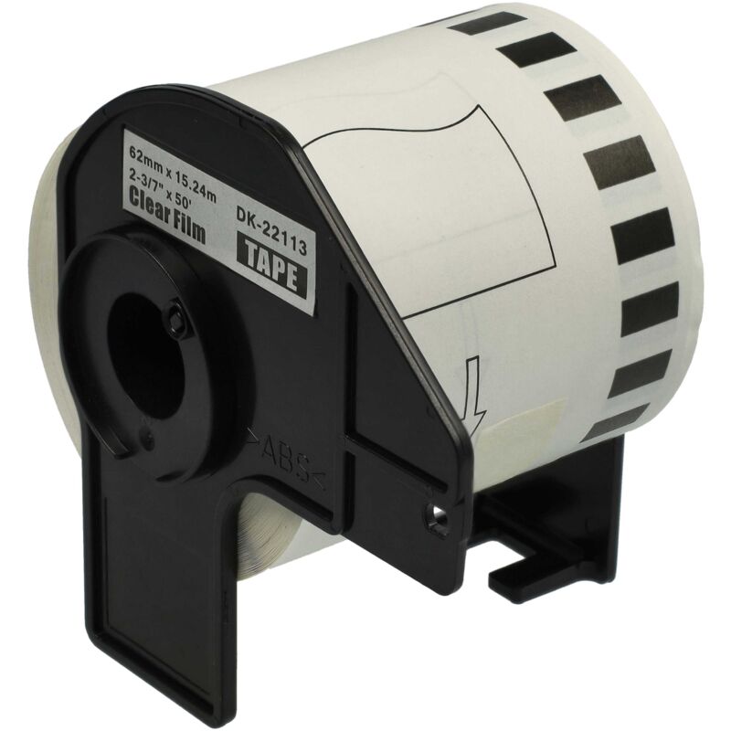 Rouleau d'étiquettes 62mm x 15,24m compatible avec Brother P-Touch ql 810 Series, ql 810 w, ql 810 Wc imprimante d'étiquettes - Autocollant - Vhbw