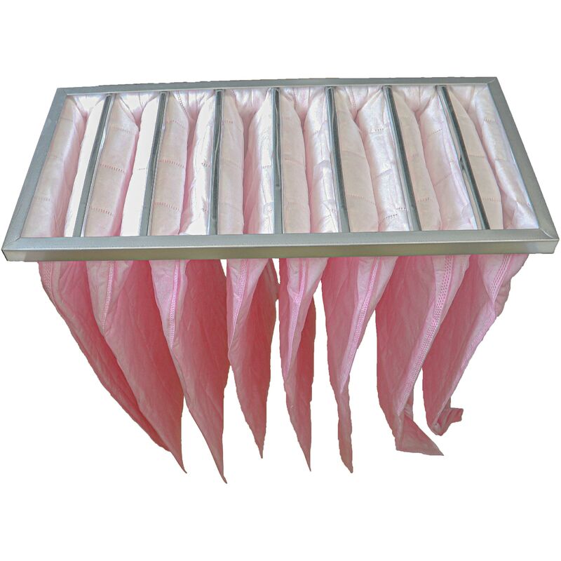 Sacs filtrants pour système de climatisation et ventilation - Filtre à air F7, 59,2 x 29,5 x 59,2 cm, rose - Vhbw