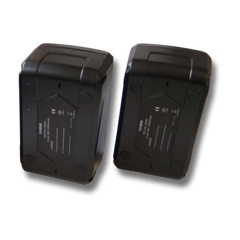 

set 2x batería Li-Ion 3000mAh (28V) para herramientas Milwaukee HD28 JSB sierra de calar a batería etc. y 48-11-1830, 48-11-2830, 48-11-2850. - Vhbw