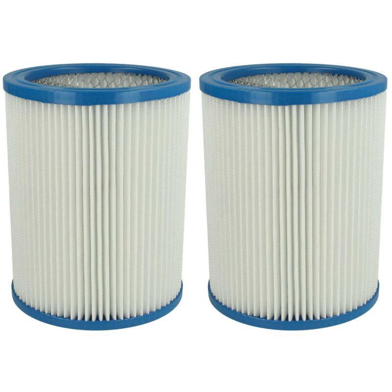 vhbw 2x Cartridge Filter Replacement for Fein 31322765009, 4014586261454 for Vacuum Cleaner - White