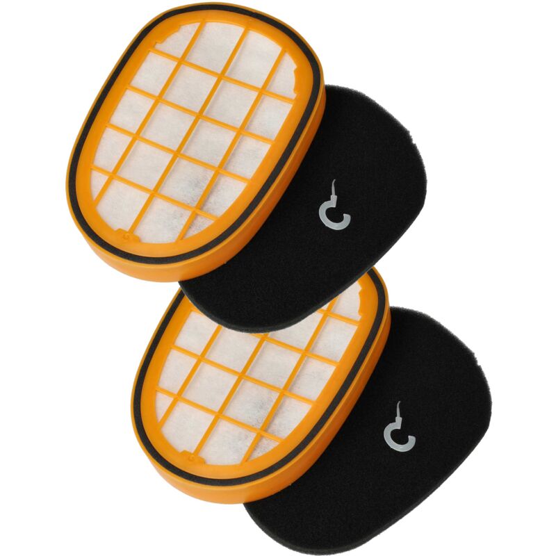 2x pre-motor filter, 2x motor filter compatible with Philips SpeedPro Max FC6822/01, FC6823 Vacuum Cleaner - Vhbw