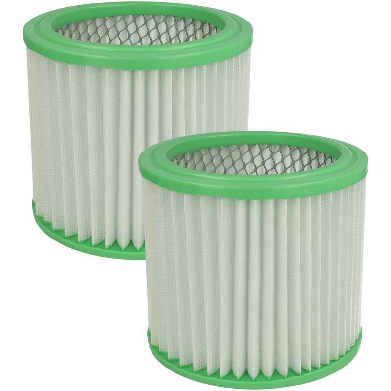 2x Replacement Filter compatible with Einhell bt-vc 500, 2351631 11012 Vacuum Cleaner - Cartridge Filter, paper / plastic - Vhbw