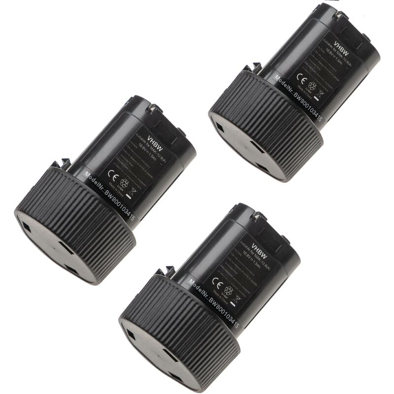 

Set 3 x baterías 1500mAh para herramientas Makita radio BMR100, BMR101, BMR102, BMR103, BMR103B. - Vhbw