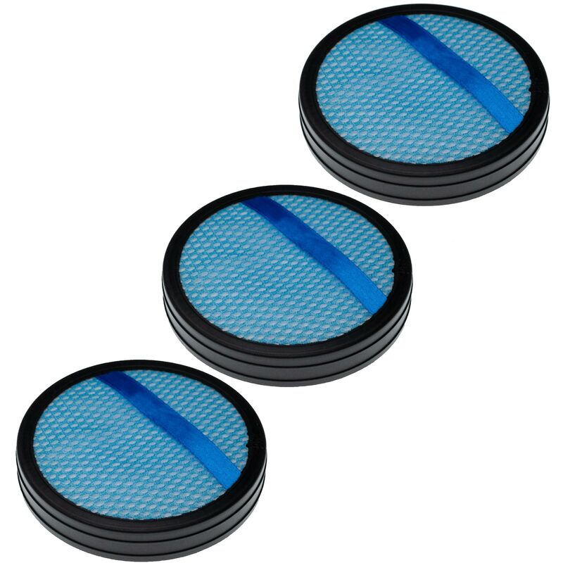 Vhbw - Set 3x Filter compatible with Philips PowerPro Aqua FC6400, FC6401, FC6402, FC6404 Handheld Vacuum Cleaner - Foam Filter