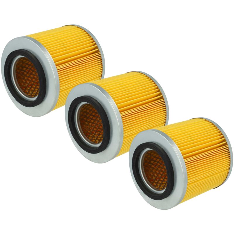 Set 3x Filters Replacement for Kärcher 6.414-808.0 for Vacuum Cleaner - Cartridge Filter - Vhbw