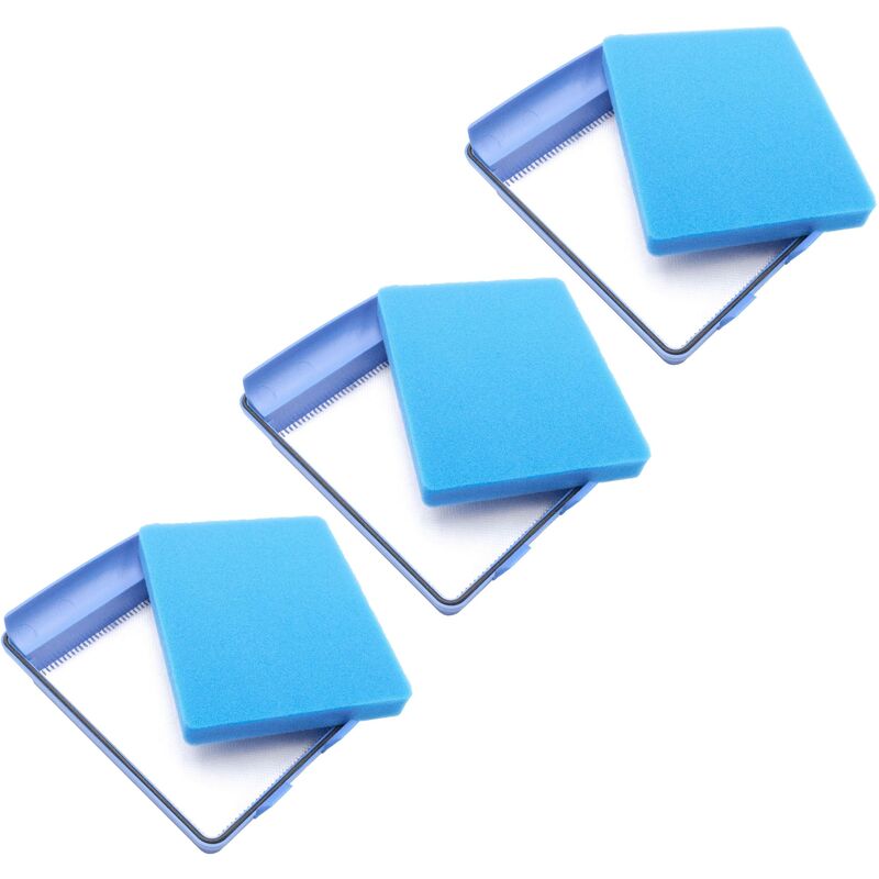 Vhbw - Set 3x foam filter, 3x fabric filter compatible with Philips PowerPro Ultimate FC9932/07 Vacuum Cleaner - Motor Protection Filter