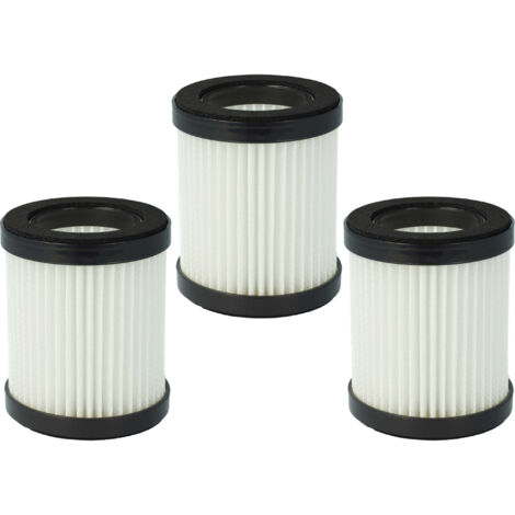vhbw Set 3x Replacement Filters compatible with Beldray Airgility 29.6V BEL01195, BEL01194 Handheld Vacuum Cleaner - Dust Filter