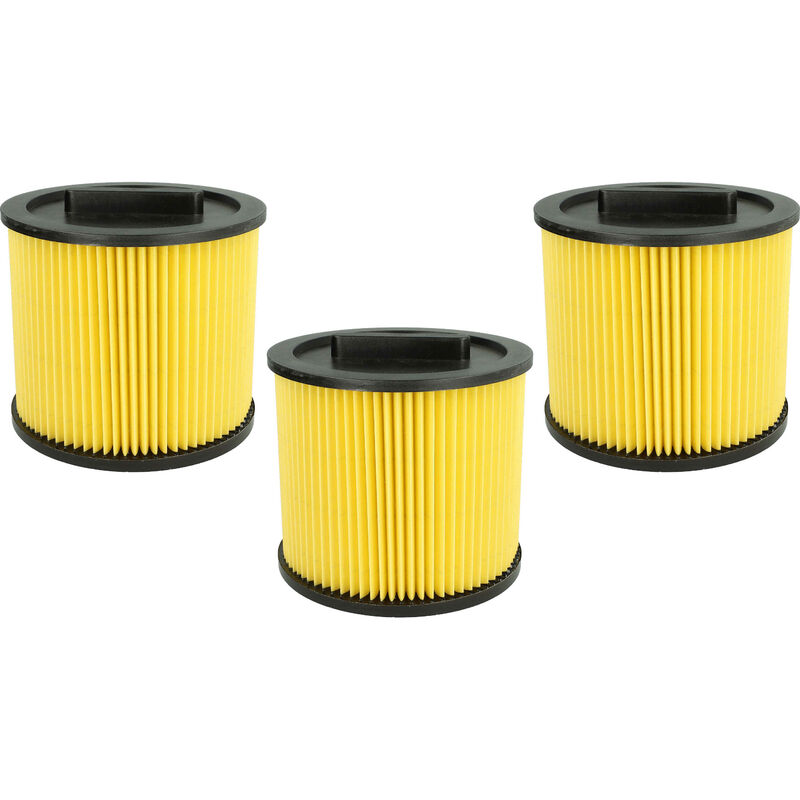 Set 3X Replacement Filters Compatible With Einhell Tc-Vc 1930 Sa Vacuum Cleaner - Cartridge Filter, Paper / Plastic - Vhbw