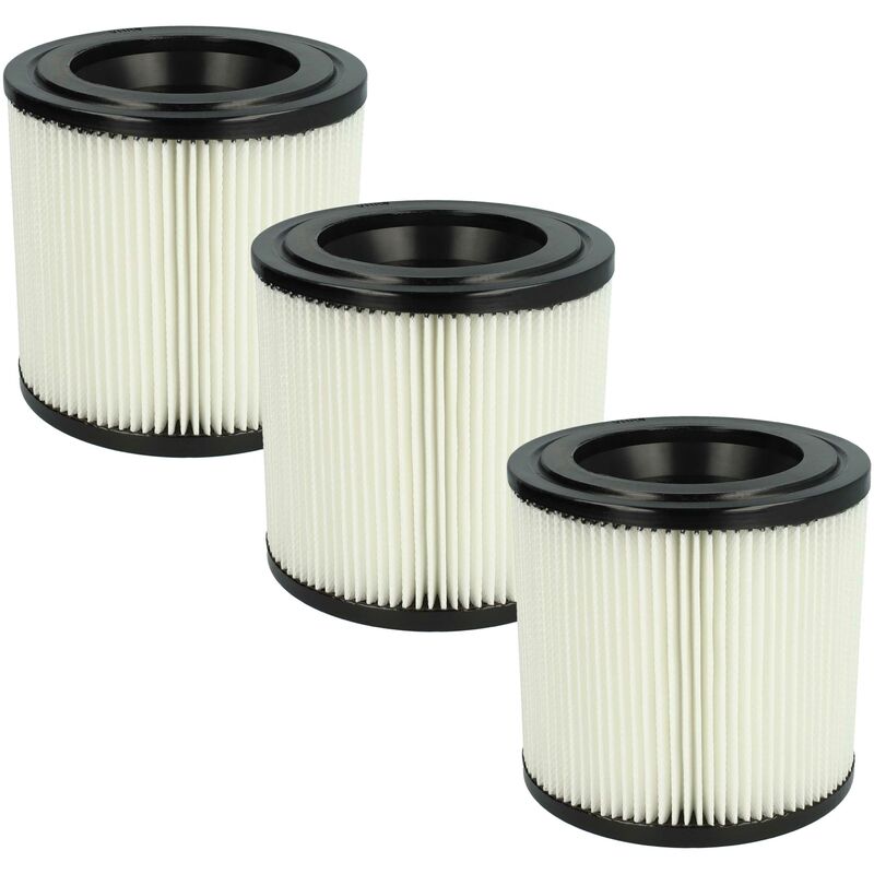 Set 3x Replacement Filters compatible with Kärcher nt 22/1 ap te, nt 22/1 Ap Te l Vacuum Cleaner - Cartridge Filter - Vhbw