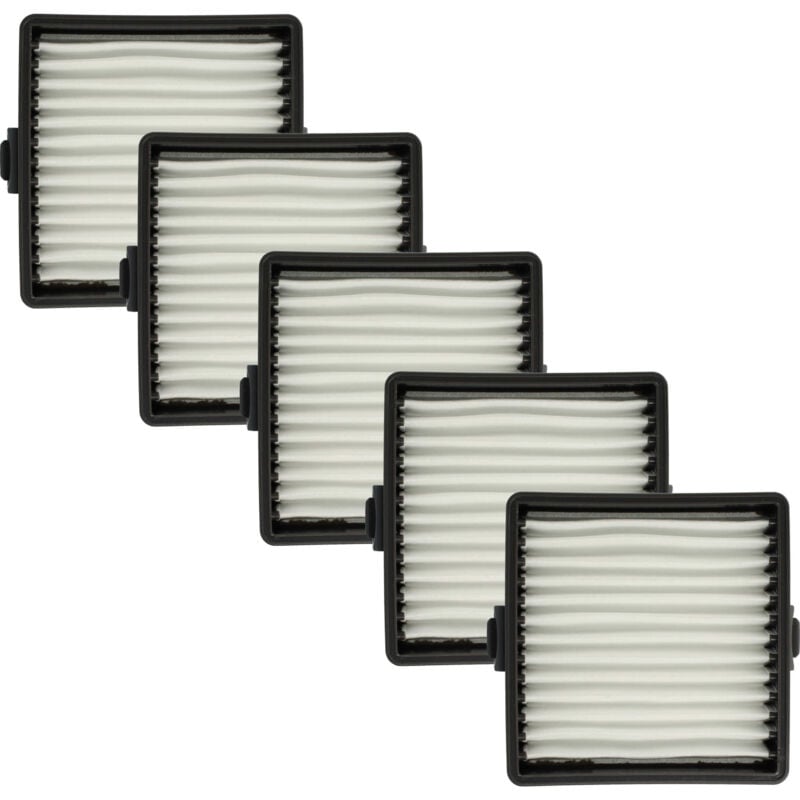 Image of Set 5x filtro a pieghe piatte compatibile con Ryobi rhvf aspirapolvere portatile a batteria, aspirapolvere - Elemento filtrante - Vhbw