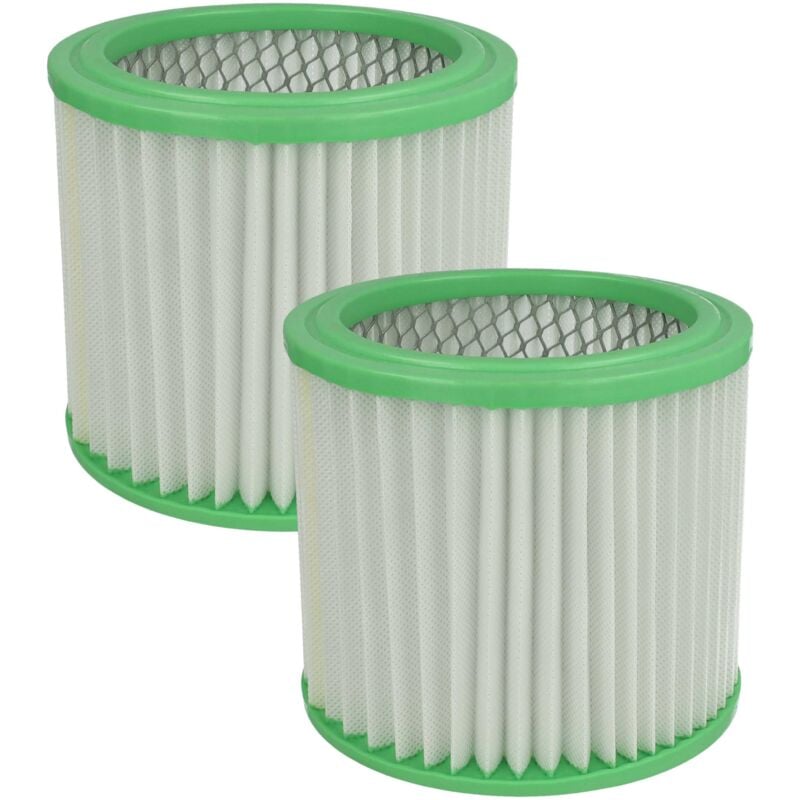 Image of 2x filtro a pieghe piatte compatibile con Einhell bt-vc 500, 2351631 11012 aspirapolvere - Cartuccia filtrante, carta / plastica - Vhbw