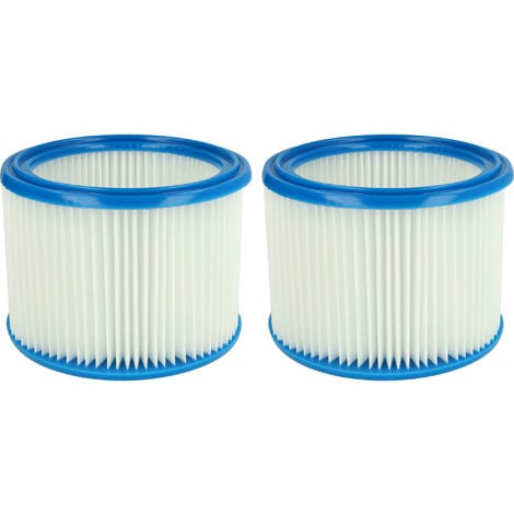 vhbw set da 2x filtro a pieghe piatte sostituisce Nilfisk 302000461, 302000490 per aspiratore umido/secco - cartuccia filtrante