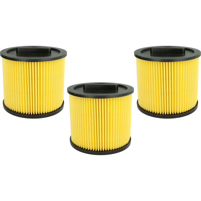 Image of Set da 3x filtro a pieghe piatte compatibile con Einhell te-vc 2350 sacl aspirapolvere - Cartuccia filtrante, carta / plastica - Vhbw