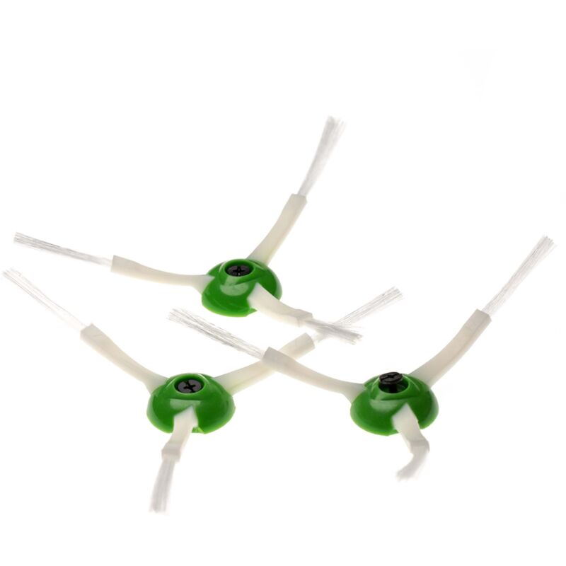 

vhbw 3x cepillo lateral de repuesto compatible con iRobot Roomba E5, E6, E7, i7, i7 Plus, i7+ robot aspirador -Set de limpieza, blanco / verde