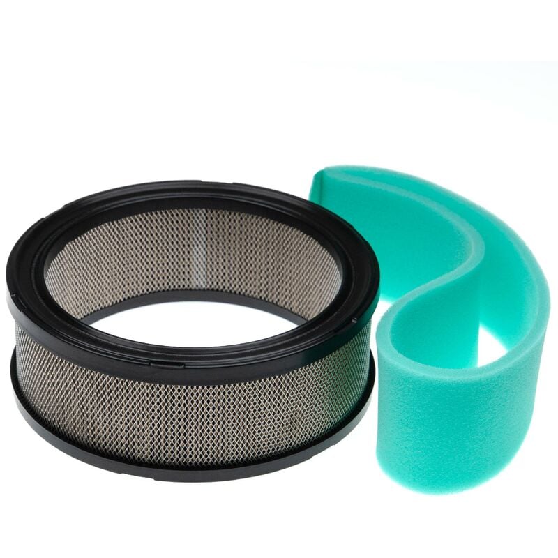 Vhbw - Set de filtres (1x préfiltre, 1x filtre à air) compatible avec Toro Multi Pro 1100 tondeuse à gazon, noir/argenté/turquoise