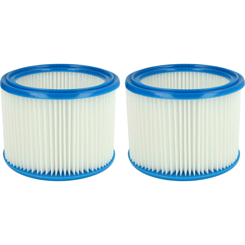 Vhbw - Set de filtres 2x Filtre plissé compatible avec Nilfisk / Alto / Wap Multi 20, 30 aspirateur à sec ou humide - Filtre à cartouche